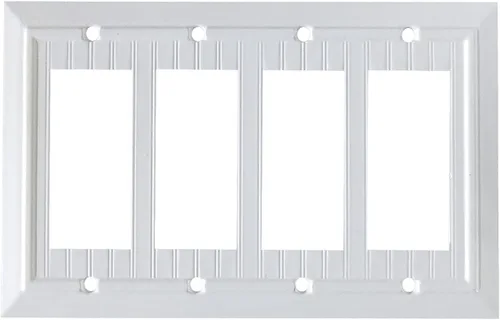 Miniatura 12 de Placas de pared clásicas de panel blanco puro, cubiertas de interruptor de luz, cubiertas de enchufes eléctricos, placas de interruptor de varias