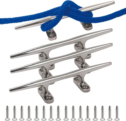 Tacos de barco de acero inoxidable 316 con base abierta para muelle de barco (4"/5"/6"/8"/10"/12")