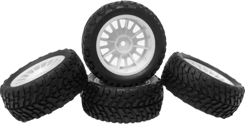 Miniatura 3 de 4 neumáticos de goma de 2.953 in con insertos de espuma y llantas de plástico de 0.472 in hexagonal para 1/10 en carretera RC Drift Touring Car 1/14