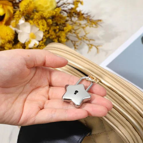 Miniatura 5 de Mabor - Cerraduras pequeñas con llaves, 2 candados pequeños en forma de estrella con llaves para diario, libro, joyero, bolso, bolso, equipaje, caja