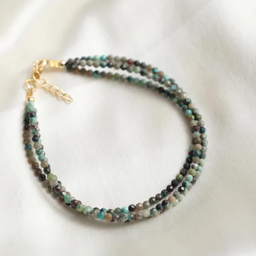 Miniatura 23 de Gempires Natural Multi Strand Beaded Bracelets Lightweight Handmade Gemstone Jewelry Hypoallergenic 8 Inch Gold Plated Stylish Everyday Wear Jewelry