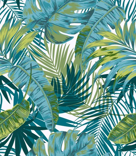My Style Bangalow - Papel tapiz de palmeras tropicales, papel tapiz extraíble, 17.75 pulgadas x 9.8 pies