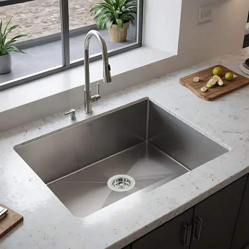 Miniatura 2 de Westbrass D214-05 - Colador grande para fregadero de cocina estilo poste de 3-1/2 pulgadas, níquel pulido