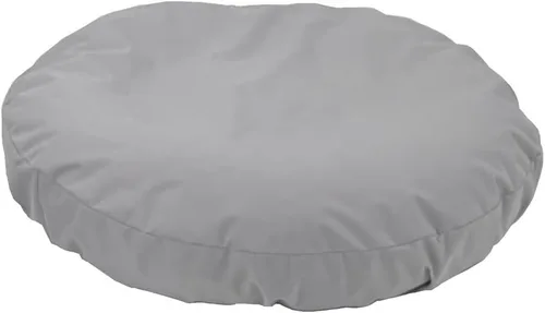 Miniatura 7 de Funda ajustada para cama circular para perros, reemplazo impermeable y lavable, funda de almohada de plástico para cama de dona de pelo sintético