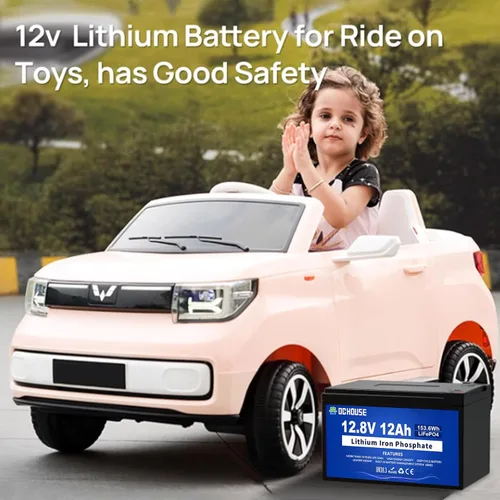 Miniatura 5 de DC HOUSE Batería de litio LiFePO4 de 12 V y 12 Ah con BMS de 15 A, vida útil de 10 años, más de 10000 ciclos, para marina, juguete de paseo