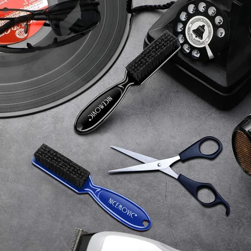 Miniatura 5 de NICEMOVIC 10 Piezas Cepillo de Limpieza para Cortapelos de Barbero, Suministros de Accesorios de Barbería, Juego a Granel de Mini Cepillo