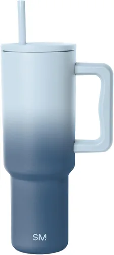 Miniatura 72 de Simple Modern Vaso Tumbler de 30 oz con asa y tapa con popote Taza de viaje aislada de acero inoxidable apta para portavasos Negro medianoche