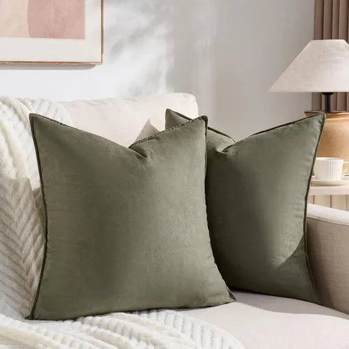 Miniatura 19 de Fancy Homi - Paquete de 2 fundas de almohada decorativas azul real de 14x14 pulgadas para sala de estar, sofá cama, sofá, decoración moderna bohemia