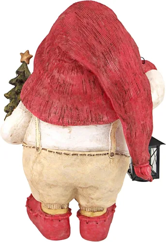 Miniatura 6 de Design Toscano Iluminando el camino de Papá Noel Whitey la estatua de gnomo navideño