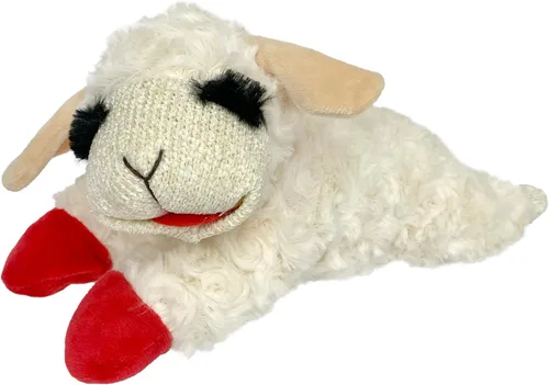 Miniatura 20 de Multipet Lamb Chop Juguete de Peluche para Perros - Juguete Chirriante para Todos los Perros - Peluche Extra Suave - Animal de Peluche