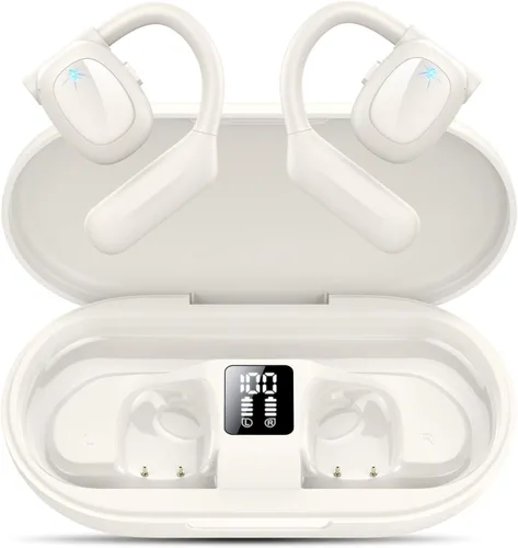 Miniatura 7 de Auriculares Bluetooth 5.3 de oreja abierta, auriculares inalámbricos deportivos sobre auriculares integrados 4 micrófonos con ganchos