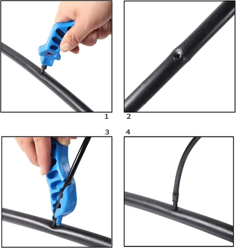 Miniatura 3 de Herramientas de Perforación e Inserción de Accesorios 2 en 1 para Tubería de Riego por Goteo, Perforador de Tubos de Goteo para Facilitar