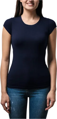 Miniatura 2 de Sexy Basics - Pack de 5 y 10 camisetas de color básicas, elásticas, casuales y activas de algodón para mujer