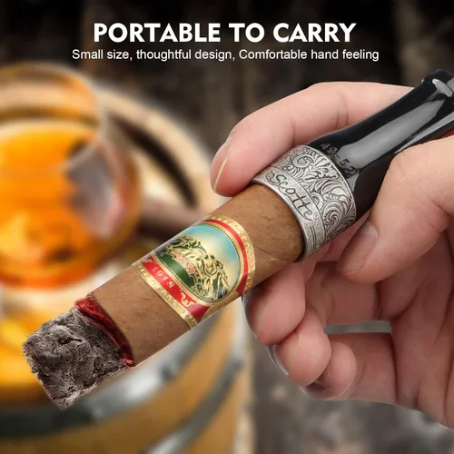 Miniatura 4 de Scotte Boquilla de cigarro para hombres y mujeres, portátil, 4 tamaños, con caja de regalo (negro y dorado)
