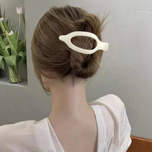 Miniatura 2 de ATODEN Pinzas planas para el cabello, 3 piezas, French Concord - Pinzas de mandíbula neutras grandes para cabello fino/grueso, blanco, marrón, negro