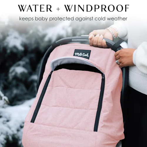 Miniatura 5 de Milk Snob Funda de asiento de coche de invierno para bebé - Toldo para asiento de coche y funda para cochecito para bebés - Impermeable, a prueba