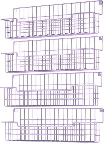 Miniatura 10 de Soporte de pared para especias, organizador de especias para gabinete y puerta de despensa, juego de 4 estantes colgantes para especias que ahorran