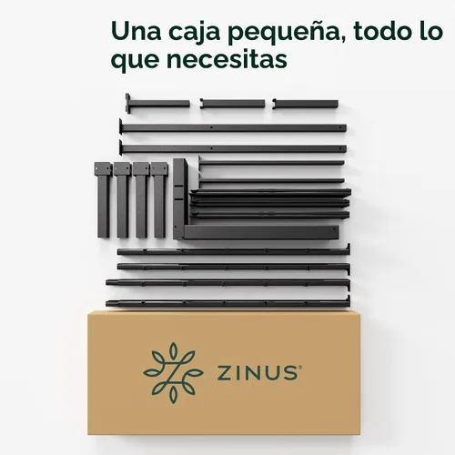 Miniatura 9 de Zinus Elias - Marco de cama de plataforma metálica de 14 pulgadas, soporte de acero, no necesita somier, fácil montaje, tamaño Queen Negro