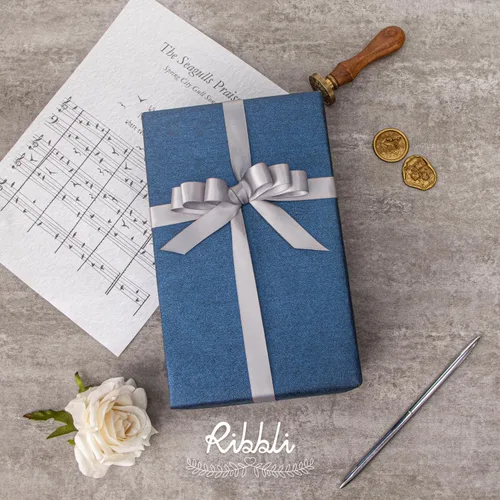 Miniatura 195 de Ribbli - Cinta de satén de doble cara dorada, 1/2 pulgada x 25 yardas, uso para ramo de lazos de manualidades, envoltura de regalos, decoración