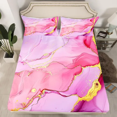 Miniatura 16 de Sábanas de cama con estampado de patas de perro para niños, sábana bajera ajustable de huesos coloridos para los amantes de los perros