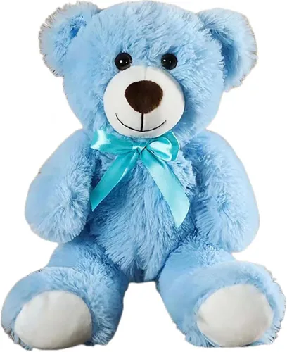 Juguete de Peluche de Oso Teddy, Oso Teddy de Peluche de 13.5 Pulgadas, Animal de Peluche de Cumpleaños para Niños y Niñas Amigas (Azul