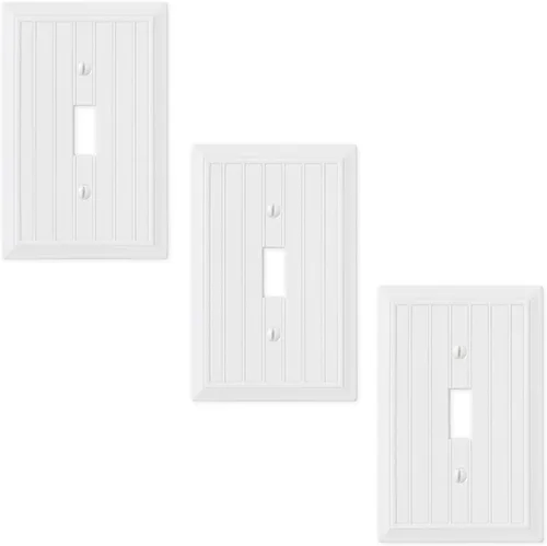 Miniatura 10 de Questech Decor - Placa de pared para cubierta de toma de corriente eléctrica dúplex, placa de interruptor individual de 1 banda, cubierta
