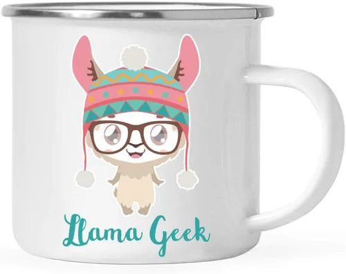 Miniatura 34 de Andaz Press Taza de café de acero inoxidable con temática de alpaca de 11 onzas, regalo de broma, colorido gráfico de llama bohemio, 1 paquete, taza
