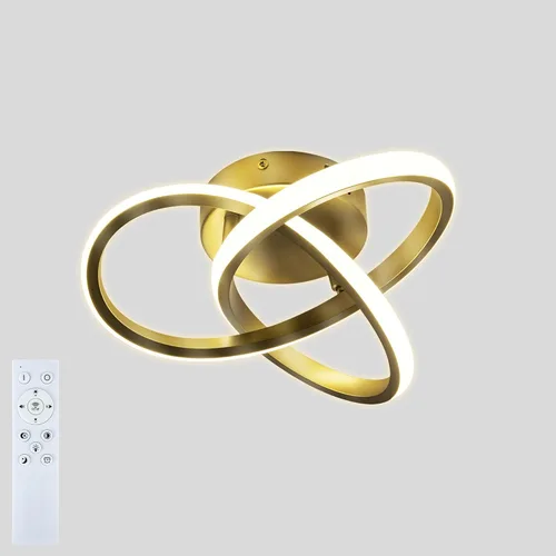 Lámpara de techo moderna de 10 pulgadas, lámpara de techo regulable LED de 24 W con control remoto, temperatura de color ajustable de 3000 a 6000 K,