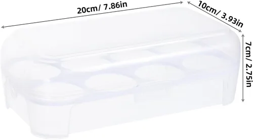 Miniatura 6 de Portador de huevos para acampar Huevos: Caja de almacenamiento de huevos de plástico Caja de almacenamiento Refrigerador Contenedor de huevos