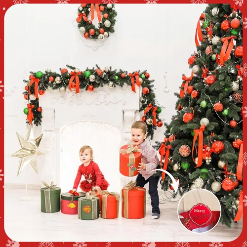 Miniatura 5 de PureGuard Perchas de cuerda para adornos de Navidad, 200 piezas de ganchos de cuerda para adornos de árbol de Navidad, ganchos precortados