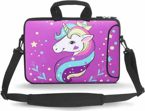 Miniatura 2 de Bolsa bandolera para portátil HYUTOTA de 11 a 15.6 pulgadas para Laptop/Chromebook/Ultrabook Notebook PC, Acuarela (Abstract Watercolor)