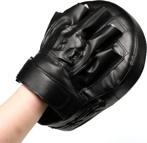 Miniatura 5 de Valleycomfy - Manoplas de boxeo curvadas de piel sintética para entrenamiento