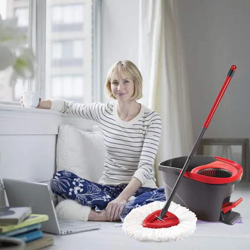 Miniatura 7 de Paquete de 3 repuestos para trapeador de cabeza de repuesto EasyWring Spin Mop Recambios