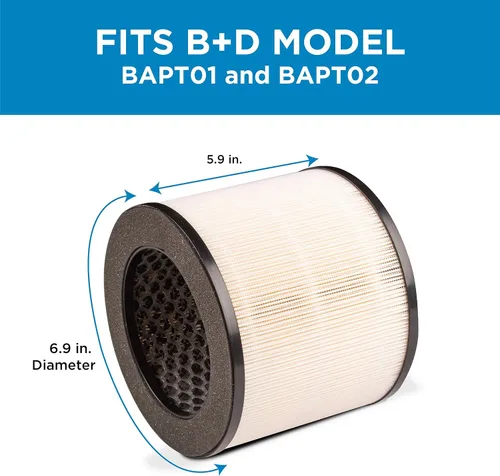 Miniatura 2 de BLACK+DECKER Filtro de repuesto AF1, blanco