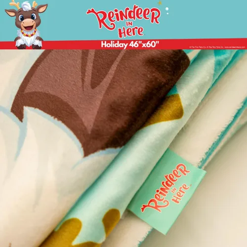 Miniatura 4 de Renacuajo aquí Navidad Vacaciones Ropa de cama para niños, manta de felpa suave, 46 x 90 pulgadas, (Producto oficialmente licenciado) de Franco Reno