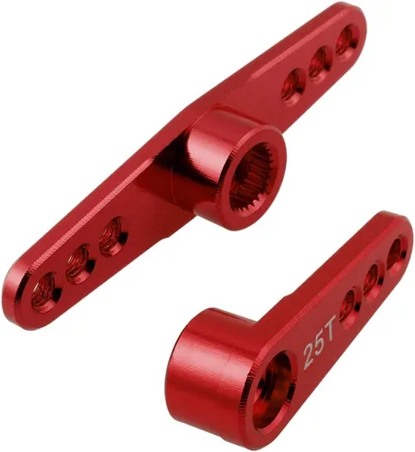 Miniatura 3 de Hobbypark Brazos de dirección de bocina servo de aluminio 25T de metal (doble y simple) para modelos RC piezas de repuesto para autos y camiones