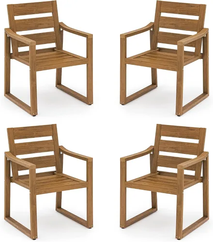 Miniatura 15 de Cozyman HDPS Sillas de comedor al aire libre, 350 libras, sillas de comedor de patio con reposabrazos, sillas de cocina al aire libre para todo
