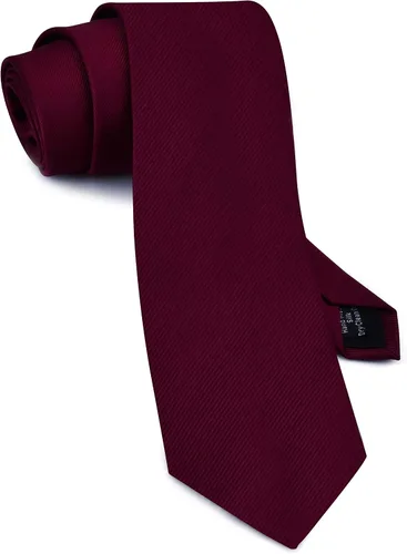 GUSLESON Corbata clásica de 315 pulgadas para hombre color sólido corbata de negocios y caja de regalo