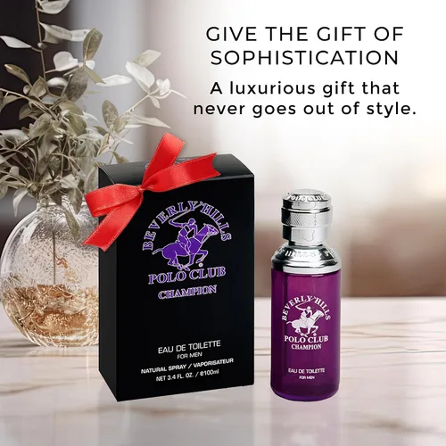 Miniatura 3 de Beverly Hills Polo Club CHAMPION Colonia para hombres con notas de vainilla, lirio, musgo de roble y pachulí, aroma floral dulce y sexy, Eau De