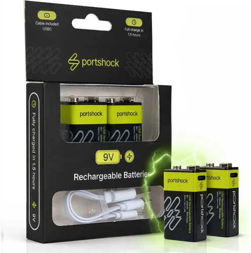 Miniatura 10 de D Baterías recargables USB C (paquete de 2) – 1.5 V 5000 mAh de litio de alta capacidad – 4 horas de carga rápida D baterías con cable