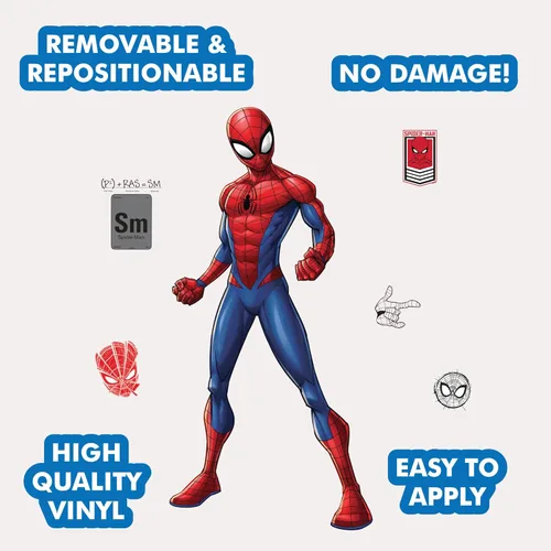 Miniatura 2 de Calcomanía de pared de Spider-Man de Marvel por Wall Palz, adhesivo de vinilo de 25' con interacción de realidad aumentada 3D, decoración temática