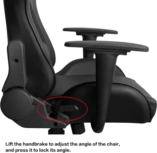 Miniatura 8 de Silla de gamer con reposacabezas y apoyo lumbar, silla giratoria y reclinable de oficina de altura ajustable y respaldo alto
