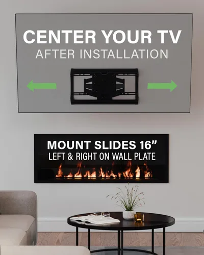 Miniatura 9 de SANUS Soporte de pared de TV de movimiento completo para televisores de hasta 90" - Diseño premium que se extiende 24" con giro y inclinación