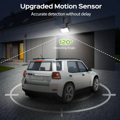 Miniatura 4 de Adiding Luces Solares para Exteriores, Luces de Inundación LED de 2800LM con Cable de 5 m, Luces Solares con Sensor de Movimiento y Control Remoto