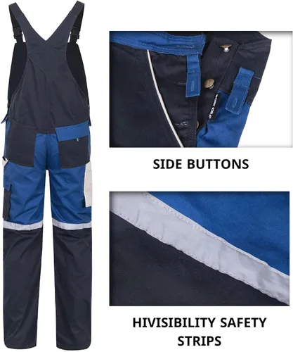 Miniatura 3 de WORK IDEA Men's Bib Overalls for Men Work Overalls Breathable and Workwear with Knee Pad Pockets, WL