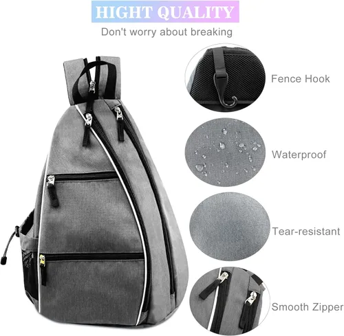 Miniatura 4 de Mochila de tenis de pickleball para hombres y mujeres, bandolera deportiva Franklin Pickle Ball Tennis Travel Sling Bag