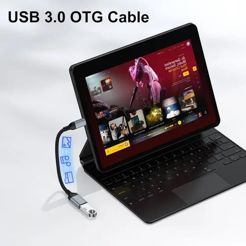 Miniatura 2 de Adaptador USB a USB C, adaptador USB 3.0 OTG rápido de 5 Gbps, USB A hembra a tipo C Dongle para iPhone 17e/17 Pro Max/17 Air/17 Pro/17/ 16/15