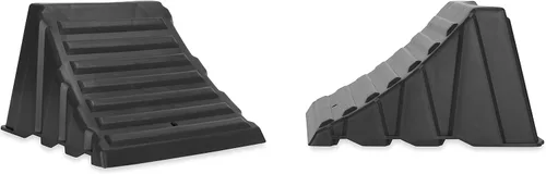 Camco 44418 cuña para ruedas, 2 unidades, color gris oscuro