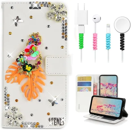 Miniatura 9 de Bling - Funda para teléfono móvil compatible con Samsung Galaxy S21 Ultra Case - Elegante - 3D hecha a mano libélula, con purpurina magnética