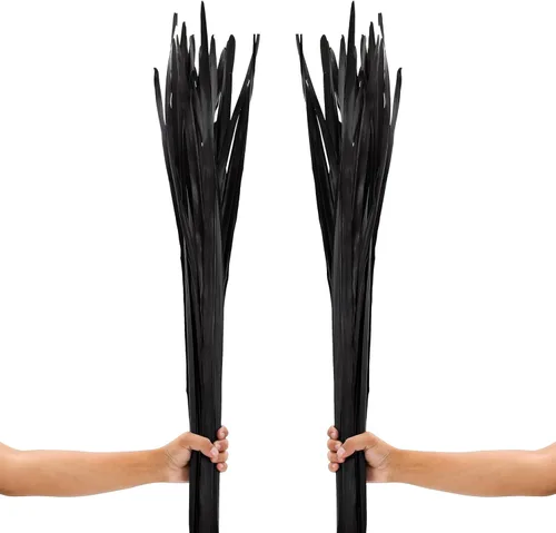 Leewadee Relleno de jarrón alto, hojas de palma secas, 2 racimos de decoración de colores para jarrones de suelo, arreglos secos naturalmente para